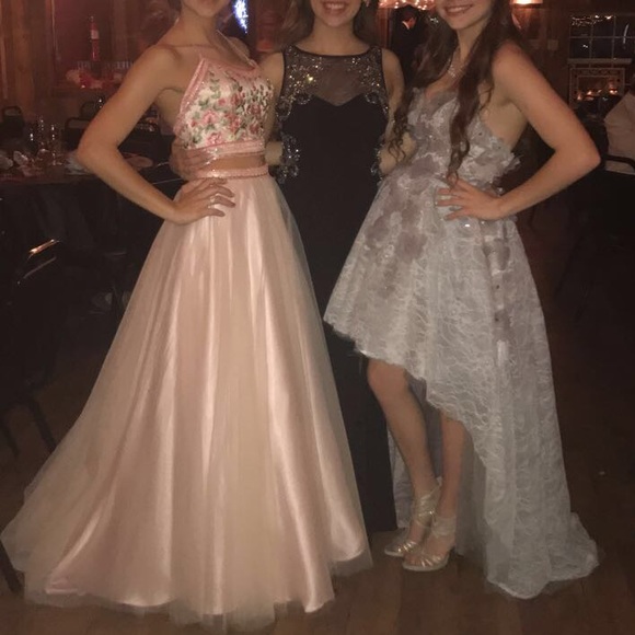 Blush embroidered dress two piece pink Mori Lee